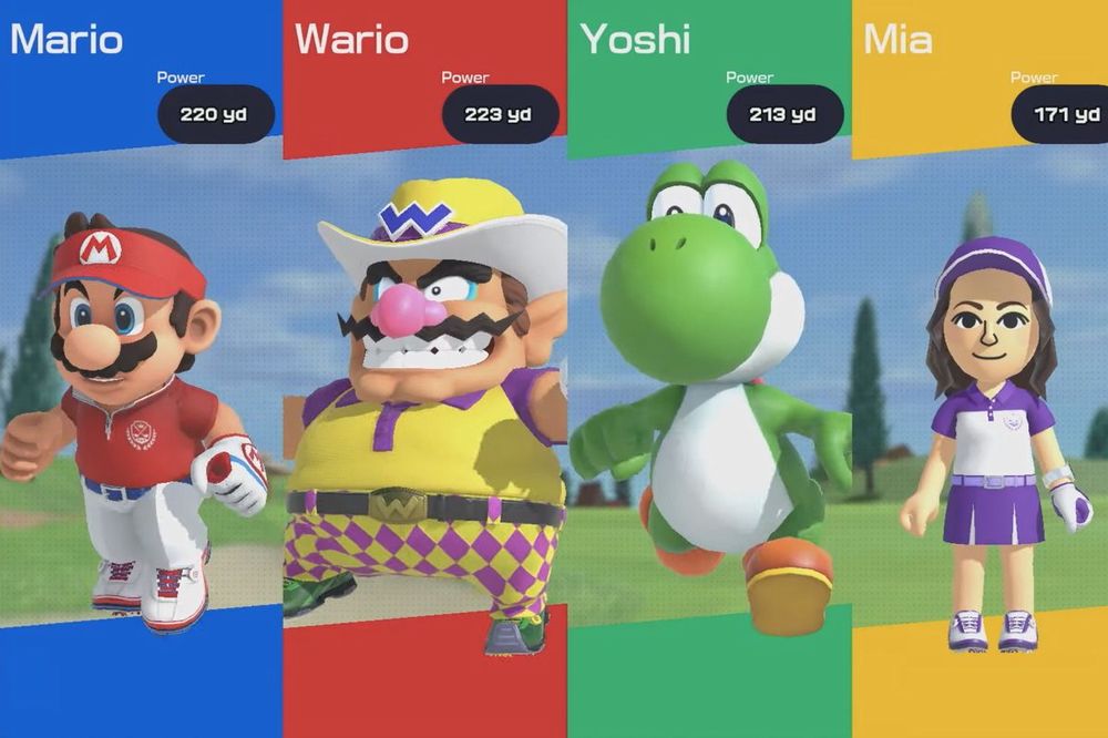 Alcuni personaggi presenti in Mario Golf: Super Rush Alcuni personaggi presenti in Mario Golf: Super Rush